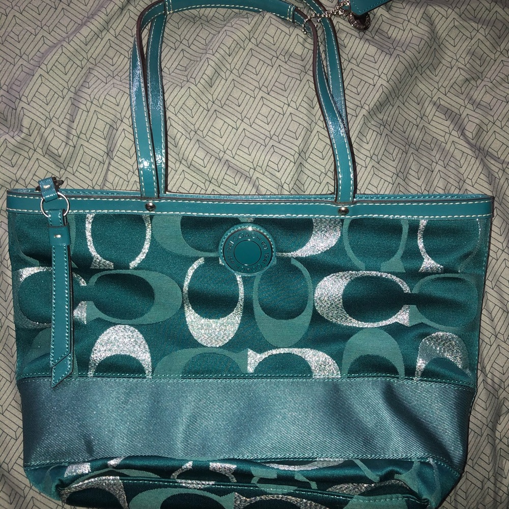 Teal coach bag